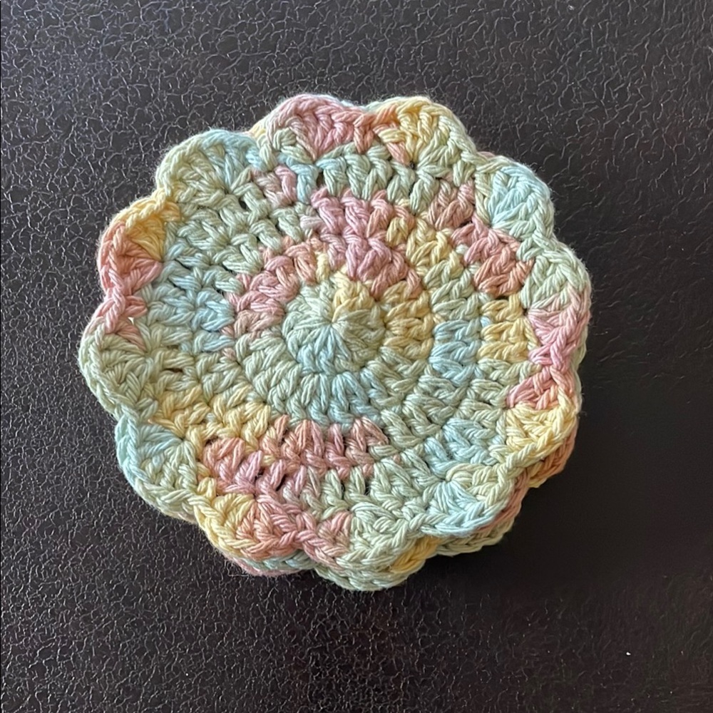 Multicolor Crochet Coasters set of 4